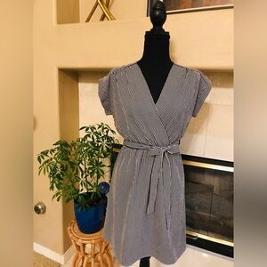 Monteau Los Angeles Black & White Striped Dress